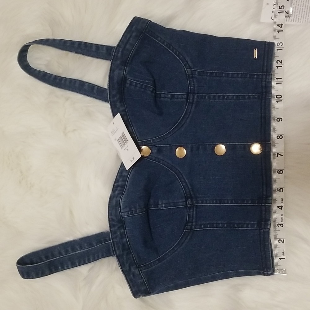 Nwt Guess denim bustier - Picture 3 of 9